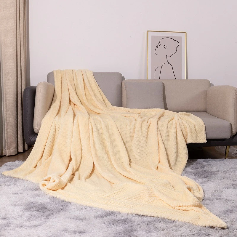 Класична ковдра з коралового флісу