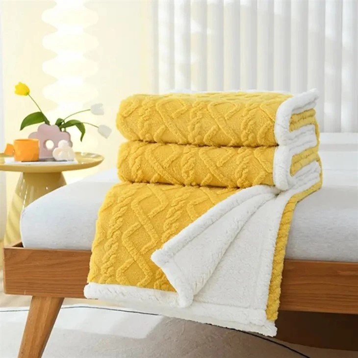 yellow sherpa blanket