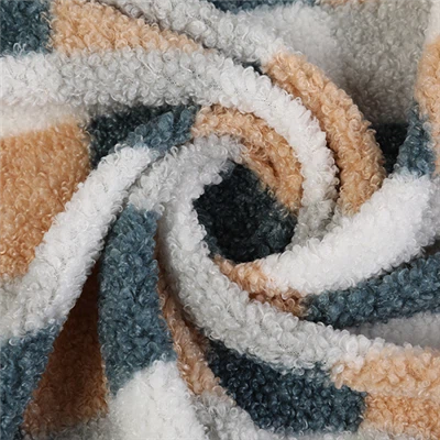 Тканина з флісу шерпа в клітку