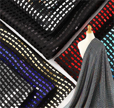 Sequins Mesh Fabric For Wedding Dress