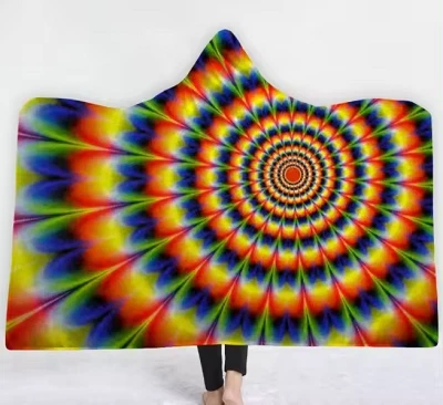 Tie Dyed Hoodie Blanket
